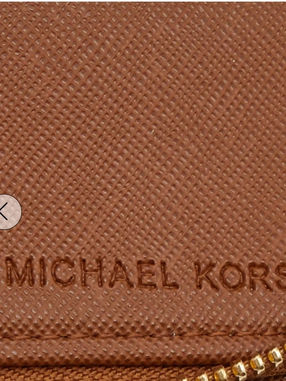 Michael Kors Brown Signature Coated Canvas Zip Around Wallet